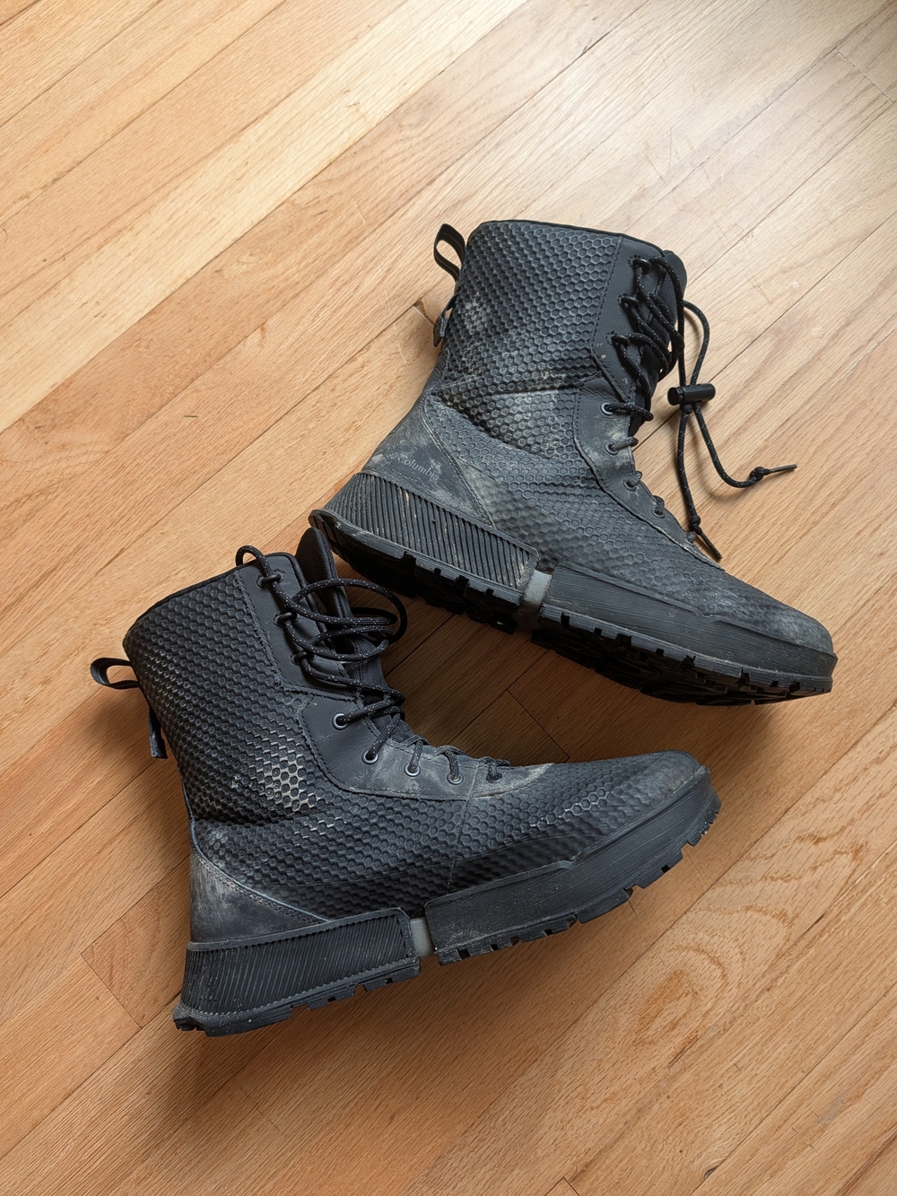 Columbia Men's Black Tactical Lace-Up Waterproof Winter Boots